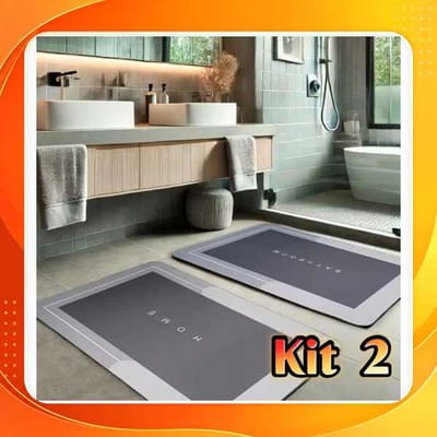 Kit Tapete de Banheiro Antiderrapante 60x40cm