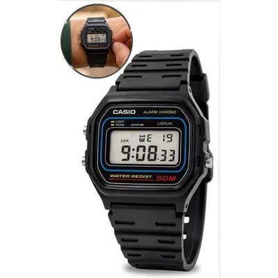 Relogio Casio Masculino Digital Preto Resina W-59