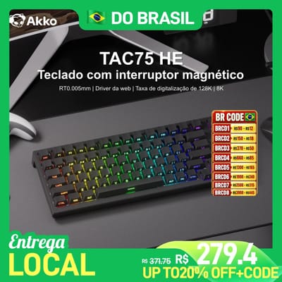 Teclado Mecânico Gamer Akko TAC75 HE 75%