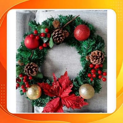 Guirlanda de Natal 40cm Crua Sem Enfeites