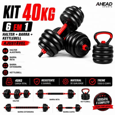 Kit Halteres Ajustável Ahead Sports 6 em 1