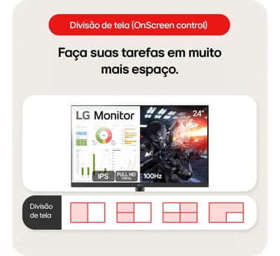 Monitor Gamer LG 24 IPS Full HD 100Hz