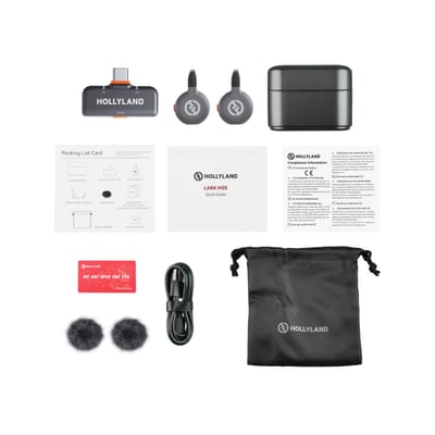 Microfone de Lapela sem Fio Hollyland Lark M2S USB-C
