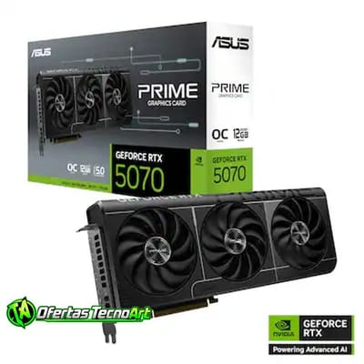 Placa de Vídeo NVIDIA ASUS RTX 5070 12GB PRIME OC GDDR7