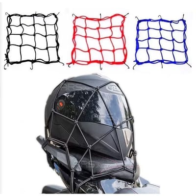 Rede Elástica Aranha 35x35 Moto Bagageiro Capacete