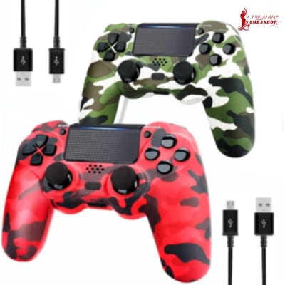 Controle Gamer Sem Fio Camuflado PS4 com Cabo USB