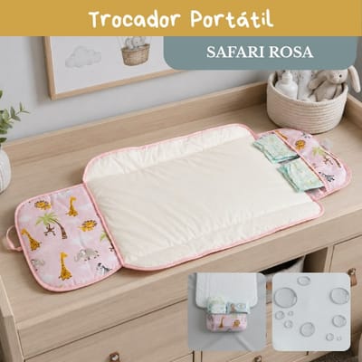 Trocador De Fralda Portátil Impermeável Dobrável