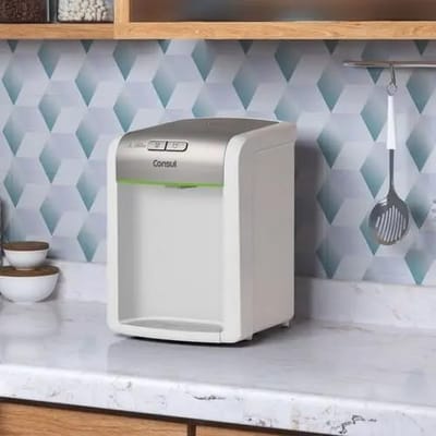 Purificador De Agua Consul Refrigerado Natural E Gelada Com Protecao Antibacterias Bivolt Consul Branco Cpb34asvna