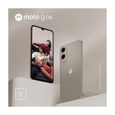 Smartphone Motorola Moto G06 256GB 4GB Ram 8GB Ram Boost E Camera 50mp Com Ai Bateria De 5200 Mah Tela 69 Bege