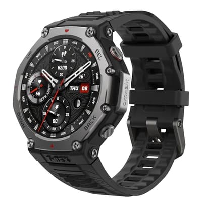 Amazfit T-Rex 3 Relógio Inteligente Robusto/Militar 48mm, GPS, Mapas Offline, Longa Vida da Bateria,328 Pés Resistente à Água, 170 Modos de Fitness/Desporto (preto)