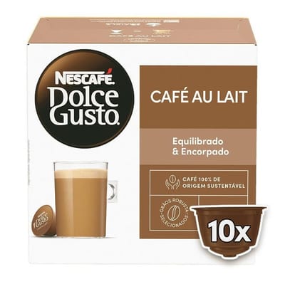 Dolce Gusto Nescafe Café Au Lait 10 Cápsulas - (Shopee)