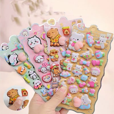 Cartela de adesivos 3D Squishy Anti‑stress Kawai