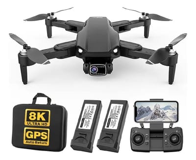 Mini Drone L900 PRO SE, Câmera Dupla 8K, 5GHz, 2 Baterias, Motor Brushless – Preto