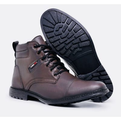 Bota Coturno Masculino Couro Legítimo Romacini