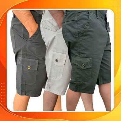 Bermuda Masculina Cargo Brim Sarja Premium
