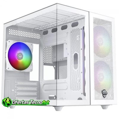 Gabinete Gamer Ninja Kazan X3, Mini Tower,Temperado,M-ATX,USB-C,Sem Fonte, Com 3 Fans, GN-CS-KZMAW3F