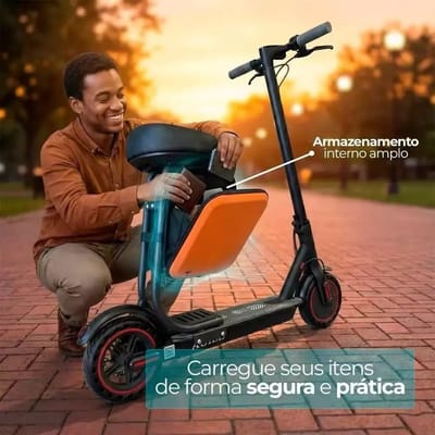 Patinete com Banco Elétrico Dobrável 350W