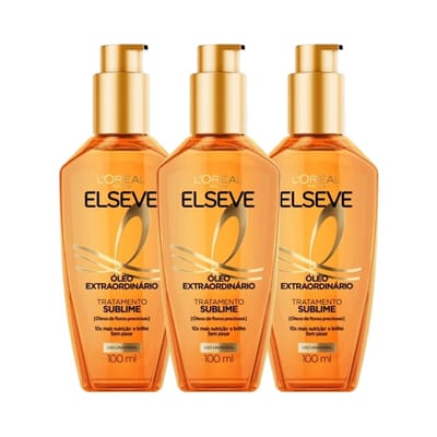 Kit 3 Óleo Capilar Elseve L'Oréal Paris 100ml