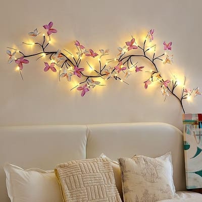 Lâmpada Flexível LED Rattan Borboleta