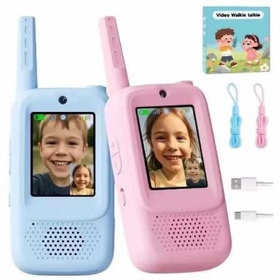 KIT 2 Walkie Talkie Infantil com Vídeo Câmera
