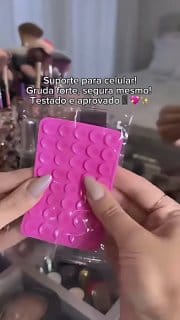 Ventosa de Silicone Dupla Face com Adesivos Antiderrapantes