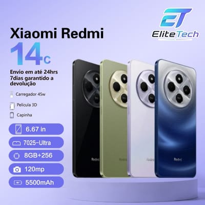 Smartphone Celular Xiaomi Redmi 14c 256gb 8gb RAM 128gb 4gb Dual Sim 50MP Global 14 c Lançamento