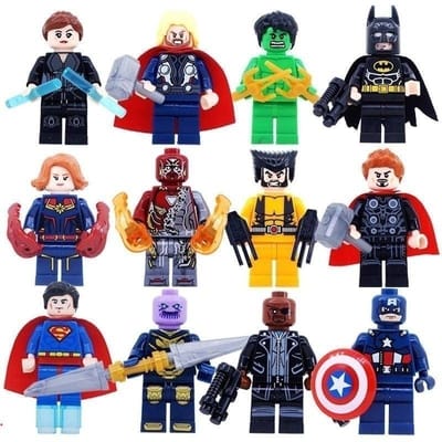 Conjunto de blocos de construção de bonecos de ação, brinquedos práticos de aprendizagem para crianças