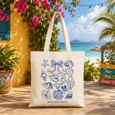 Ecobag Bolsa Sacola de Praia Algodão Cru Estampa Frase Divertida Estilosa Espaçosa Dia a Dia