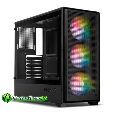 Gabinete Gamer Mancer Mugen Full‑Tower Vidro Temperado Preto