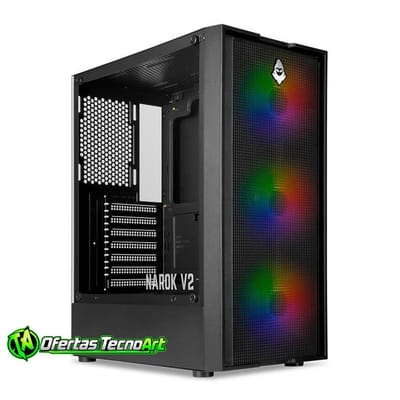 Gabinete Gamer Mancer Narok V2 Rainbow Mid-Tower com Vidro