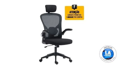 Cadeira Escritório Diretor Giratória Dr.Office Mesh Preta