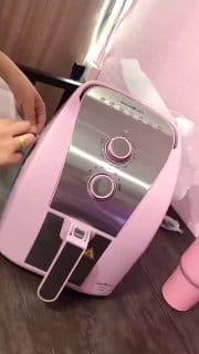Air Fryer Rosa Britânia 5,5L Cesto Pinkstone 1500W BAFE53