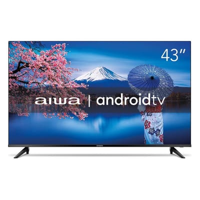 Smart TV AIWA 43" Android Full HD Borda Ultrafina HDR10 Dolby Áudio