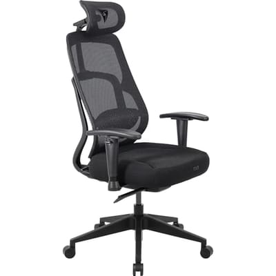 ThunderX3 Cadeira Ergonômica Yama Neue Preta Malha Mesh Respirável p/ Escritório e Gaming Suporta até 150kg - TX3-YAMA-NEUE