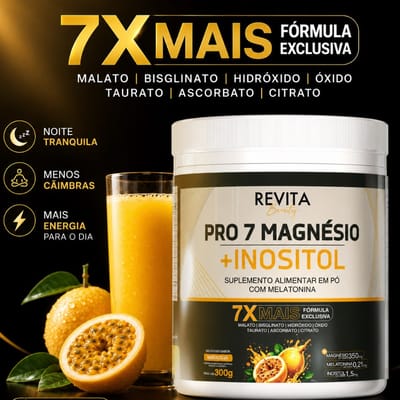 Magnésio Pro 7 + Inositol 300g - Revita Beauty