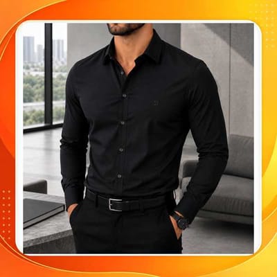 Camisa Slim Social Masculina Spandex