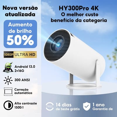 Projetor portátil Lonaisci HY300 Pro 2+16GB Android 13