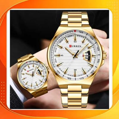 Relógio Curren Masculino Luxuoso à Prova d'água