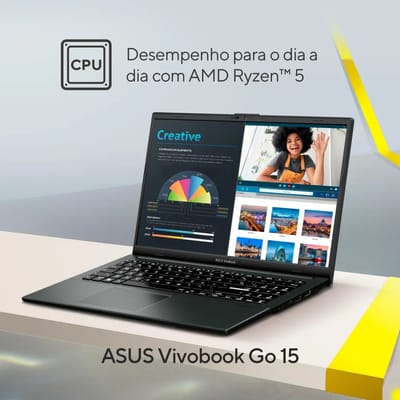 Notebook Asus Vivobook Go 15 E1504 AMD Ryzen 5 7520U 8GB 256GB SSD