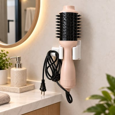 Suporte de Parede Rotativo para Escova e Secador