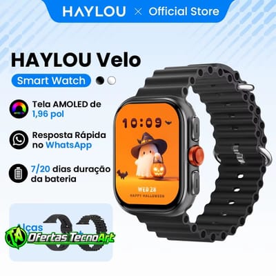 Smartwatch HAYLOU Velo com ecrã AMOLED de 1,96
