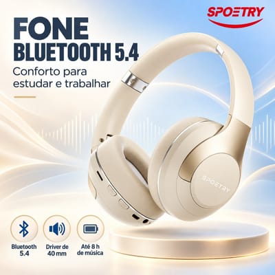 Fone de Ouvido Bluetooth 5.4 Spoetry