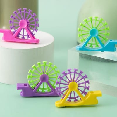 Apito em forma de roda gigante apito criativo brinquedo pequeno infantil de plástico