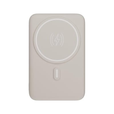Geonav Power Bank, Carregador Portátil Universal por Indução 10.000mAh, Carregamento rápido, Suporte Dobrável, Compatível com MagSafe PB10MAGOW Off White