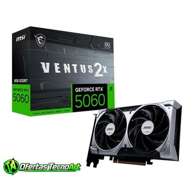 Placa de vídeo NVIDIA GeForce MSI RTX 5060 8GB VENTUS 2X OC Blackwell