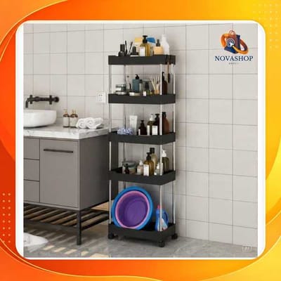 Organizador Móvel com 4 Prateleiras e Rodinha