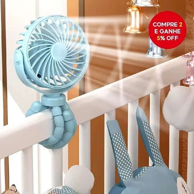 Ventilador portátil recarregável USB 3 velocidades