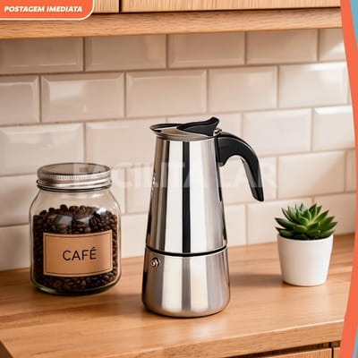 Cafeteira Italiana Inox Premium