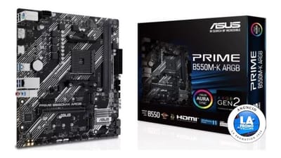 Placa-Mãe Asus Prime B550M-K ARGB AMD AM4 B550 Micro ATX DDR4