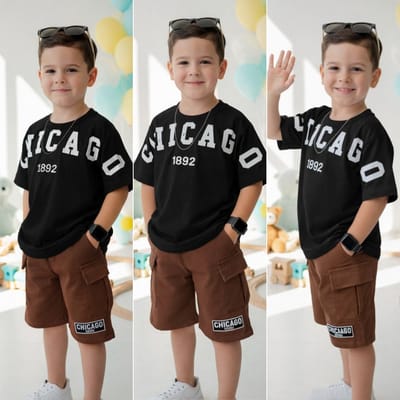 Conjunto 2 peças blusa e short infantil masculino